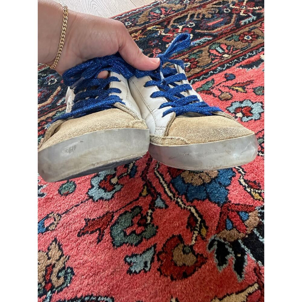 Golden Goose Superstar Athletic Skateboard 38 Womens 7.5 Blue gray sneakers - Picture 7 of 9